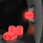 20/40 vnt. &scaron;viečiančios padangos vožtuvo dangtelis, skirtas automobilių, motociklų ir dviračių ratų antgaliui, nakčiai &scaron;vytinčiam fluorescenciniam dekoravimui 20pcs raudona