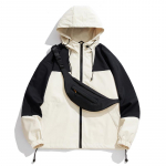 2023 m. pavasario rudens vyri&scaron;kas pečių komplektas, vienspalvis laisvalaikio striukė su gobtuvu, vyri&scaron;kas paltas žygiams S