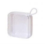 Makiažo kempinės laikiklis su oro pagalve, grožio laikymo dėklas, kelioninis, ne&scaron;iojamas, kosmetikos kempinės laikiklis, tu&scaron;čias, ekologi&scaron;kas balta