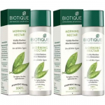 Biotique Morning Nectar Akivaizdžiai Tobulos Odos Drėkinamasis Kremas Visiems Odos Tipams, Pakuotė po 2, po 190 ml (380 ml)