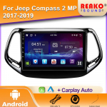 Automobilinis radijas Jeep Compass 2 MP 2017-2019 Belaidis Carplay Android Auto Qualcomm Automobilinis stereo multimedijos grotuvas DSP 48EQ 4 core 1GB+32GB carplay