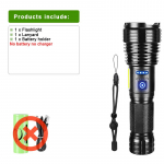 NAUJI didelio galingumo LED žibintuvėliai 5000mAh degiklis COB lempa įkraunamas žibintuvėlis stovyklavimui, žvejybai, avarinis žibintas Flashlight