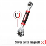52 viename sukimo momento veržliaraktis Universalus reketas, daugiafunkcis veržliaraktis, 360 laipsnių varžtai, rankovės rankinis įrankis, skirtas automobilinių veržliarakčių rinkiniui magnetic section-1pcs