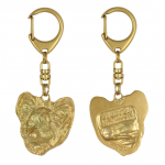 Papillon, Continental Toy Spaniel, Butterfly dog - Gilded key ring with dog in gift box, handbag decoration, luxury accessory by Art-Dog brand