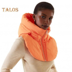 Itin lengva žieminė skrybėlė su gobtuvu, paltas ant kaklo apykaklė užtrauktuku Užsegamas virvelė Vyri&scaron;kas &scaron;iltas žiedas &scaron;alikas Balaclava kepurė paltas &Scaron;alikas trumpas vir&scaron;utinis vir&scaron;us L oranžinė