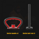 Kettlebell rankenos svorio rankena Hanteliai stumiami į vir&scaron;ų Kettlebell Grip Fitness Reguliuojama Kettlebell strypas, skirtas sporto treniruotėms treniruoklių salėje Rankos stiprumo svorio rankena Handlex1 Rodx1