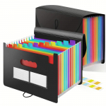 1vnt 13 ki&scaron;enių akordeonų krep&scaron;ys, ne&scaron;iojamas A4 besiplečiantis failų aplankas vaivoryk&scaron;tės tvarkyklės kartotekų dėžutė, popierinė sąskaitos kvito dokumentų laikiklis 13 grids