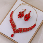 Nuotakos Žalias Kri&scaron;tolinis Vėrinys Auskarai Karūna Aksesuaras Kalnų Kri&scaron;tolas Daugiaspalvis Vėrinio Auskarų Rinkinys Vestuvių Aksesuarai Vėriniai raudona