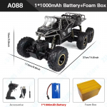 Nauja 1:12 4WD RC automobilis su LED ap&scaron;vietimu 2,4G radijo valdymo automobilis visureigio transporto priemonės valdymo monstras sunkvežimis žaislas vaikams, dovanų įkraunamas 1 Battery juoda