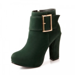 Moteri&scaron;ki auk&scaron;takulniai trumpi batai rudens ir žiemos nauji storakulniai vienspalviai zom&scaron;iniai didelio dydžio trumpi batai 43