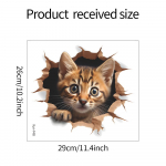 Animacinis filmas Mielas mielas sulaužyta siena katė miegamojo svetainės durys ir langai, namų puo&scaron;imas sienų lipdukai 26*29CM/fun-f48