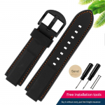 Klasikinis guminis laikrodžio dirželis timex LAIKRODŽIUI T2N720 T2N721 TW2T76300 Serija juodas Vandeniui atsparus silikoninis sportinis dirželis 24*16mm Vyri&scaron;kas 24.16mm
