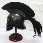 Graiki&scaron;kas Korinto &scaron;almas Senoviniai viduramžių &scaron;arvai Knight Spartan Replika &scaron;almas su juodu plunksnu