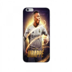 Coque Maniacase pour iPhone SE 2020 Kylian Mbappe Real Madrid Wallpaper