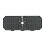 Virtuvinės kriauklės mai&scaron;ytuvo kilimėlis, apsaugantis nuo purslų, mink&scaron;tas, lankstus, paprastas montavimas, greitai džiūstantis stalvir&scaron;io mai&scaron;ytuvo kilimėlis, kriauklės la&scaron;elių surinkimo padėklas pilka