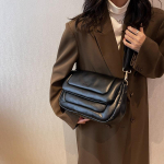 Retro mink&scaron;tas PU Crossbody Bag Moteri&scaron;kas Patogus platus pečių dirželis Magnetinė sagtis pažastyse Klasikinė rankinė keliaujantiems į darbą ir atgal