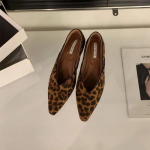 Madingi Madingi Moteri&scaron;ki Plok&scaron;čiapadžiai Batai Smailus Priekis Seklūs Batai Laisvalaikio Įslystami Mokasinai Plok&scaron;čiapadžiai Moteri&scaron;ki Mary Jane Batai Leopardinio Ra&scaron;to Balerinos 35 leopardo ra&scaron;to spalva