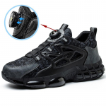 Madingi Saugos Batai Besisukantys Mygtukai Darbo Batai Vyrams Pėdų Apsauga Apsauginiai Batai Atsparūs Pradūrimui Darbo Kėglukai Nesunaikinami 44 pilka spalva