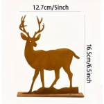 1 vnt kaimi&scaron;ki metaliniai eglės ir briedžių papuo&scaron;alai &ndash; medžioklės dekoras ir dovanos Kalėdų ir Naujųjų metų dekoravimui