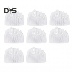 4 poros silikoninių pir&scaron;tų skirtukų plantariniam fasciitui, nuokrypiams, metatarsalgijai, jogai, terapiniai tempikliai komfortui ir palaikymui skaidri