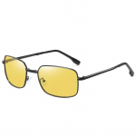 nepoliarizuoti ne&scaron;iojami sulankstomi akiniai nuo saulės vyrams kvadratiniai metaliniai rėmeliai retro kvadratiniai akiniai nuo saulės vairavimo akiniai naktinio matymo akiniai Polarized night vision lenses geltona