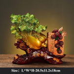 Feng &Scaron;ui Turto Sėkmės Kopūsto Ornamentai Namų Spintelės Dekoras Įkurtuvių Dovanos Zhaocai Amatai