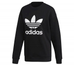 adidas Trefoil Crew - Damen Sweatshirt Pullover Baumwolle Schwarz FM3272 ORIGINAL 34 juoda