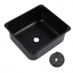 RV virtuvės kriauklė 304 nerūdijančio plieno 13,78 x 12,6 x 5,91 colio vieno dubenėlio kriauklė su 40 mm i&scaron;leidimo anga