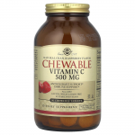 Solgar, Chewable Vitamin C, Natural Cran-Raspberry Flavor, 500 mg, 90 Chewable Tablets