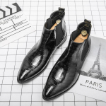 2024 m. rudens vyri&scaron;ki aulinukai didelių dydžių 46 vyri&scaron;ki oficialūs batai smailianosiai kasdieniai odiniai batai auk&scaron;tos kokybės vyri&scaron;ki Chelsea batai kauboji&scaron;ki 46 ruda