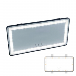 LED makiažo veidrodėlis automobilio praustuvui LED &scaron;viesos automatinis veidrodėlis USB įkrovimas galinio vaizdo veidrodėlis kosmetinis veidrodėlis mini automobiliams, sunkvežimiams, visureigiams rožinė