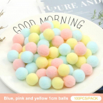 100 vnt. Macaron Pompom pūkuotas rutulys 10 mm spalvingas pliu&scaron;inis rutulys rankų darbo &bdquo;pasidaryk pats&ldquo; dekoro žaislas, plaukų juostos medžiaga, priedai A7