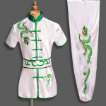 Kini&scaron;ki vyri&scaron;ki moteri&scaron;ki siuvinėti drakonai Kung Fu Tai Chi sportiniai &scaron;varkai ir kelnių komplektai 120cm