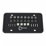 Silikoninis valstybinio numerio rėmelis GM Amerikos automobiliams Juodas valstybinio numerio rėmelio laikiklis Nerūdijantis Apsaugantis nuo garso Oro sąlygoms atsparios Automobilių dalys