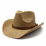 Vakarų kauboji&scaron;ka kepurė Rudeninė apsaugos nuo saulės kepurė Europos retro Big karnizo paplūdimys Pajūrio skėtis nuo saulės Kepurė nuo saulės M（56-58cm） chaki