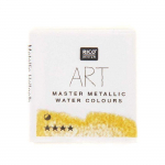 Peinture Aquarelle m&eacute;tallique 1/2 godet - Jaune clair geltona