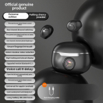 Naujos miego &bdquo;Bluetooth&ldquo; ausinės. Belaidės ausyse įdedamos i&scaron;maniosios triuk&scaron;mą slopinančios mini &bdquo;Bluetooth&ldquo; ausinės. juoda