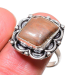Rhyolite Jasper Handmade 925 Sterling Silver Jewelry Ring Size 10 n7p09