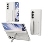 Originalus silikono rankenos telefono dėklas, skirtas Samsung Galaxy Z Fold 6 5 4 5G su stovo stiklo plėvele Z Fold6 Fold5 vyrių apsauginis dangtelis For Galaxy Z Fold 6&With Glass Film