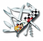 VICTORINOX peilis Huntsman Mach GoGoGo languotos vėliavos stiliaus stovyklavietėje 91 mm 1.3713.7-X4 [Su garantija] juodas/baltas