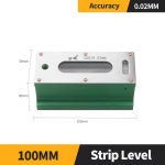 Didelio tikslumo 0,02 mm pramoninio lygio Mechaninis burbuliukinis gulsčiukas juostelinis gulsčiukas Prietaisas Matuoklis Matavimo įrankis 100/150/200/250/300 mm