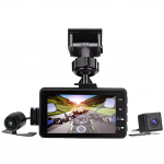 2025 Naujas Motociklo 3 Colių DVR HD Ekranas Motociklo Vaizdo Registratorius Priekinė ir Galinė Kamera Dvigubas Vaizdas Ciklinis Įra&scaron;ymas IP65 Atsparus Vandeniui Dual lenses juoda
