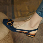 Moteri&scaron;kos basutės, eleganti&scaron;ki biuro batai, moteri&scaron;ki batai ir basutės, moteri&scaron;ki laisvalaikio batai, kvadratiniai kulnai, basutės, užmaunamos, moteri&scaron;ki plok&scaron;čiapadžiai batai 38 brown