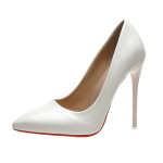 Auk&scaron;takulniai 35-45 dydžio plius dydžio moteri&scaron;ki batai 12 cm plonas stiletto banketui vestuviniai batai seksuali smailianosė moteri&scaron;ki vakarėlio batai 35 balta