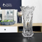 Extra Large Transparent Glass Vase, 50cm Height, Wide Diameter for Flower Arrangements, Living Room Decor, Hydroponic Lucky Bamboo