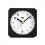 Braun Bc03bw Klasikinis analoginis žadintuvas su crescendo garsu, mažo triuk&scaron;mo, vie&scaron;as stalo laikrodis BC03BW