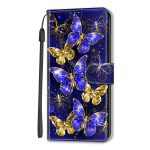 Golden Butterfly PU odinė piniginė apverčiama nuotraukų rėmelių knygos dėklas, skirtas iPhone Samsung Huawei Honor Xiaomi Redmi Oppo Sony Motorola Nokia Google Xiaomi Poco C65