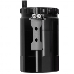 Universalus automobilio alyvos gaudyklės bakelis su montavimo dalimis, aliuminio lydinys, juodas mėlyna