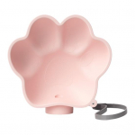 Dog Water Bowl Pet Paw Design Plastic Drinking Dispenser Attach to Water Bottles for Outdoor Travel Hiking Accessory rožinė