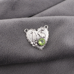 Peridoto pakabukas, brangakmenių papuo&scaron;alas, 925 prabos sidabro pakabukas, rankų darbo papuo&scaron;alas, gimtadienio akmens pakabukas, dovana jam 0.8 Inches žalia